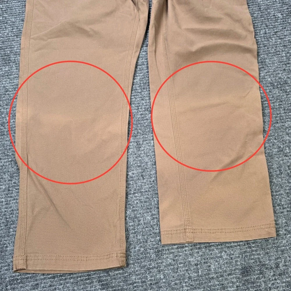 CAT Canvas Utility Straight Leg Pants Men's Size 34x29 Brown Stretch Workwear